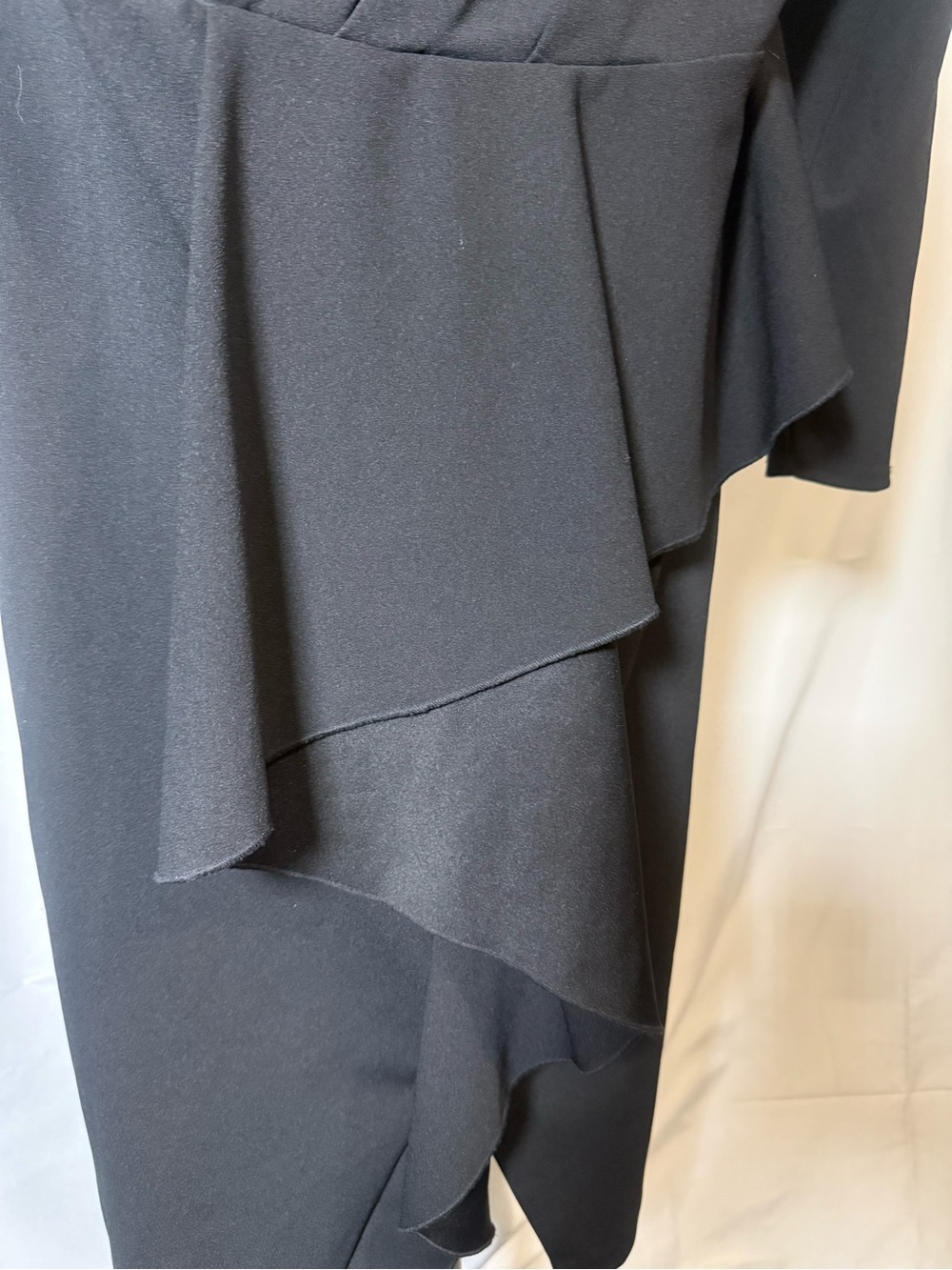 RACHEL Rachel Roy Black Long-Sleeve Draped Wrap Dress - Picture 4 of 6